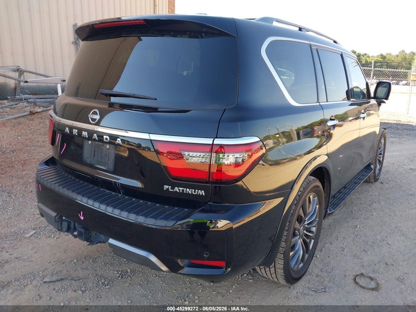 2022 Nissan Armada VIN JN8AY2CD9N9677594 IAAI salvage auction — FRONT END, Salvage Title, sold $18,500 on 2026-07-08 (photo 4)