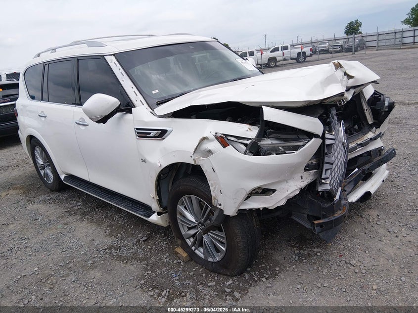 2019 Infiniti Qx80 VIN JN8AZ2NF5K9689460 IAAI salvage auction — FRONT END, Salvage Title, sold $2,750 on 2026-07-29 (photo 1)