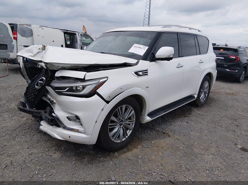 2019 Infiniti Qx80 VIN JN8AZ2NF5K9689460 IAAI salvage auction — FRONT END, Salvage Title, sold $2,750 on 2026-07-29 (photo 2)
