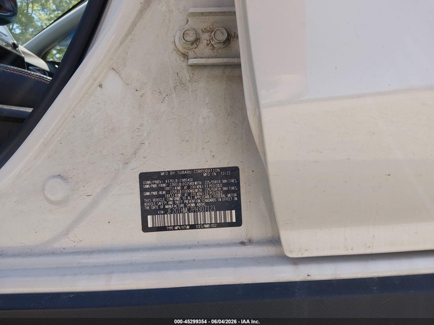2023 Subaru Xv VIN JF2GTHMC7PH307123 IAAI salvage auction — FRONT END, Mv-907A (New York), sold $3,900 on 2026-07-28 (photo 9)