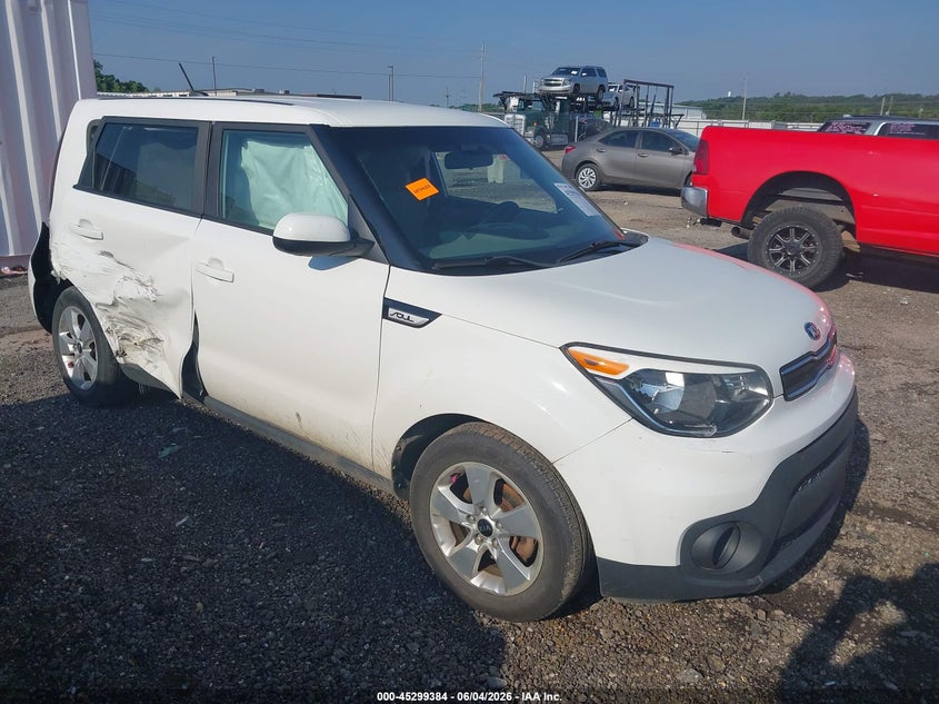 2018 Kia Soul VIN KNDJN2A22J7586016 IAAI salvage auction — SIDE, Junk (Oklahoma), sold $1,200 on 2026-08-01 (photo 1)