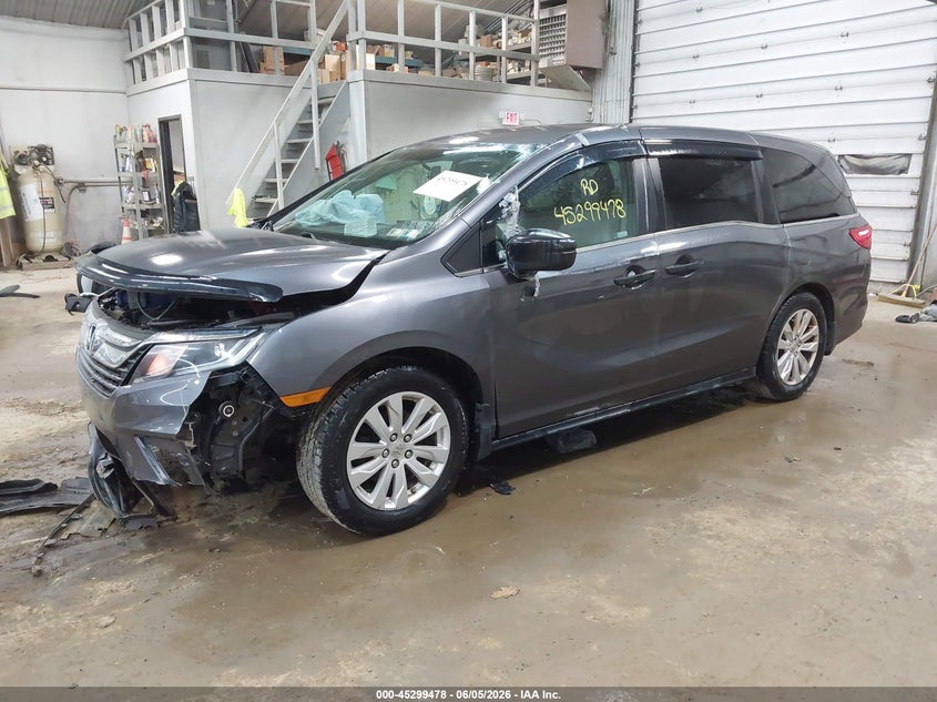 2020 Honda Odyssey VIN 5FNRL6H25LB013078 IAAI salvage auction — FRONT END, Salvage Title, sold $4,700 on 2026-07-09 (photo 2)