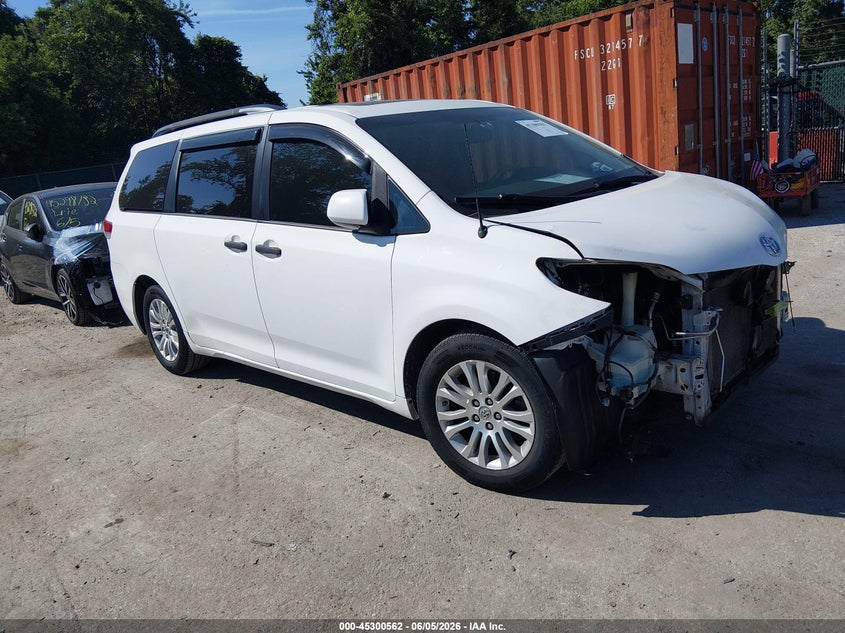 2014 Toyota Sienna VIN 5TDYK3DC7ES516346 IAAI salvage auction — FRONT END, Salvage Title, sold $2,100 on 2026-08-01 (photo 1)