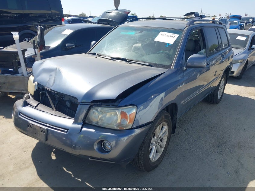 2007 Toyota Highlander hybrid VIN JTEEW21A770043487 IAAI salvage auction — NORMAL WEAR, Salvage (California), sold $825 on 2026-07-08 (photo 2)