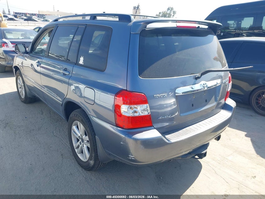 2007 Toyota Highlander hybrid VIN JTEEW21A770043487 IAAI salvage auction — NORMAL WEAR, Salvage (California), sold $825 on 2026-07-08 (photo 3)