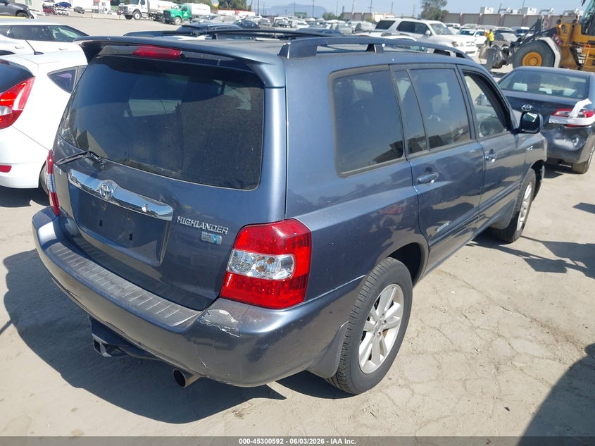 2007 Toyota Highlander hybrid VIN JTEEW21A770043487 IAAI salvage auction — NORMAL WEAR, Salvage (California), sold $825 on 2026-07-08 (photo 4)