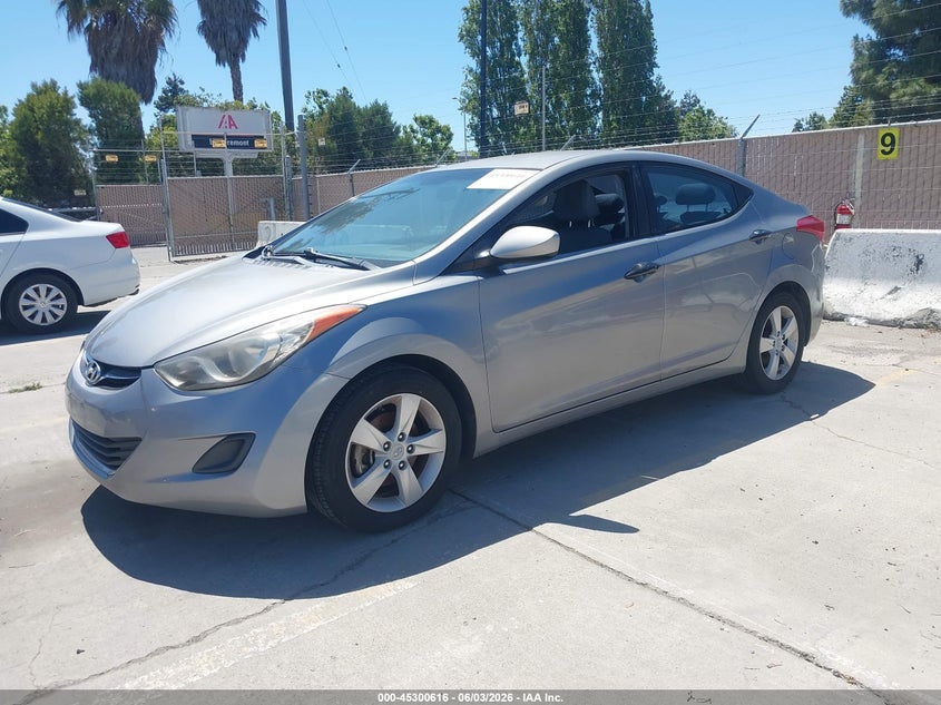2013 Hyundai Elantra VIN KMHDH4AE3DU799374 IAAI salvage auction — NORMAL WEAR, Clear - Dealer Only (California), sold $1,100 on 2026-07-20 (photo 2)