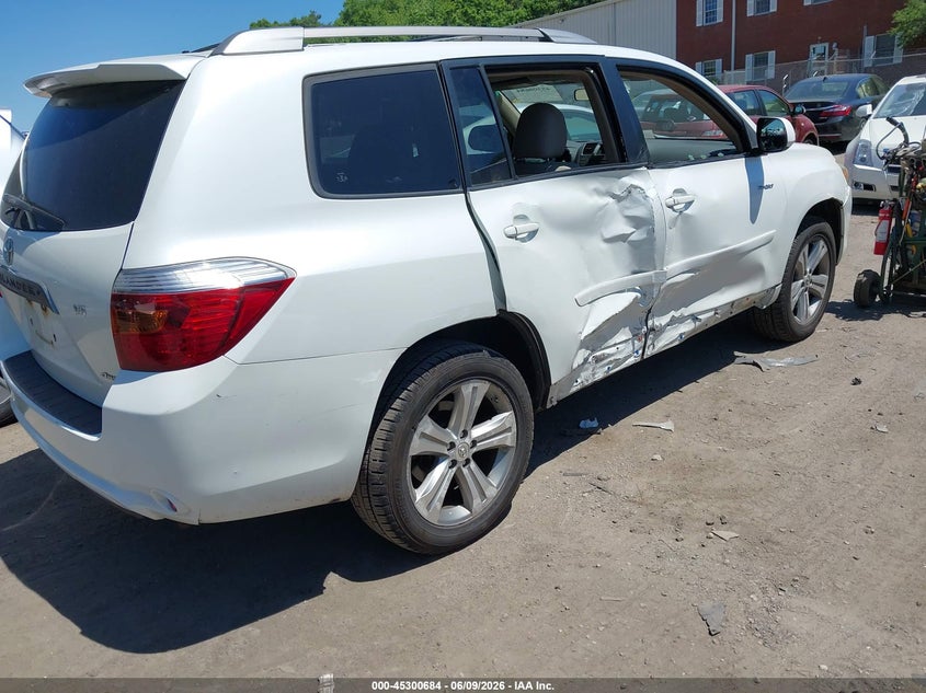 2008 Toyota Highlander VIN JTEES43A382092664 IAAI salvage auction — SIDE, Clear (Massachusetts), sold $1,850 on 2026-07-28 (photo 4)