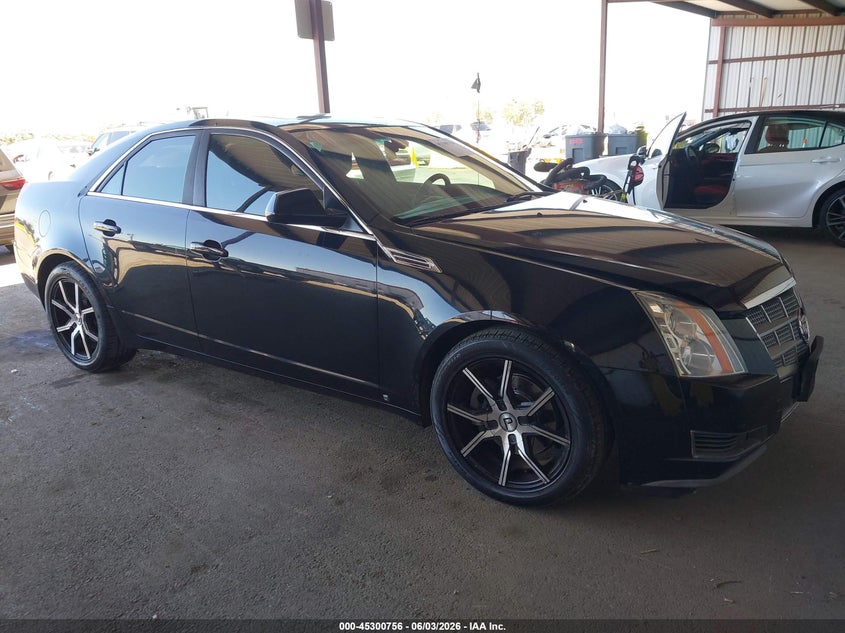 2008 Cadillac Cts VIN 1G6DF577680144280 IAAI salvage auction — LEFT REAR, Salvage (California), sold $375 on 2026-07-09 (photo 1)