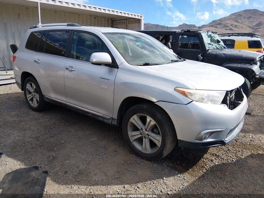 2012 Toyota Highlander VIN 5TDDK3EH7CS140818 IAAI salvage auction — FRONT END, Salvage Title, sold $5,500 on 2026-07-10 (photo 1)