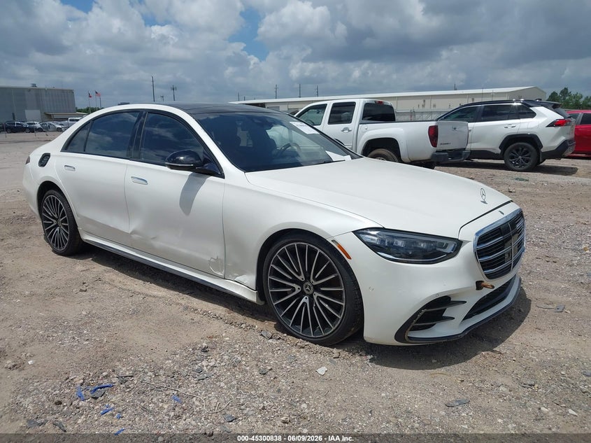 2023 Mercedes-benz S-klasse VIN W1K6G7GB0PA237121 IAAI salvage auction — WATER/FLOOD, Salvage (Texas), sold $3,550 on 2026-07-30 (photo 1)
