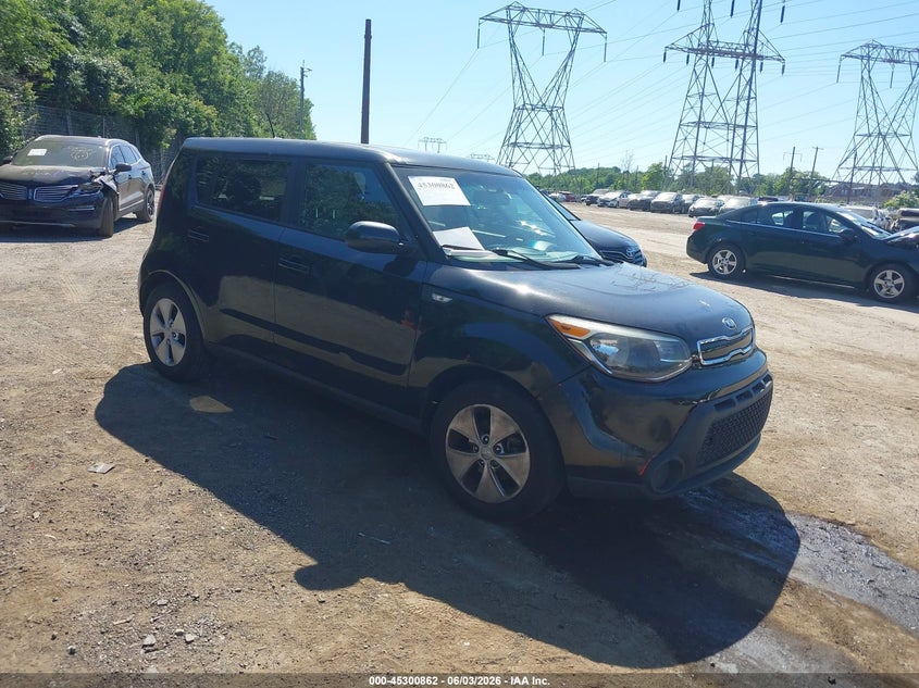 2014 Kia Soul VIN KNDJN2A21E7745484 IAAI salvage auction — NORMAL WEAR, Clear (Pennsylvania), sold $600 on 2026-07-17 (photo 1)