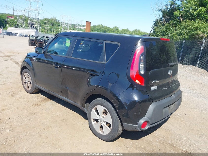 2014 Kia Soul VIN KNDJN2A21E7745484 IAAI salvage auction — NORMAL WEAR, Clear (Pennsylvania), sold $600 on 2026-07-17 (photo 3)