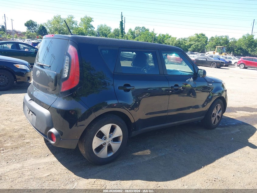 2014 Kia Soul VIN KNDJN2A21E7745484 IAAI salvage auction — NORMAL WEAR, Clear (Pennsylvania), sold $600 on 2026-07-17 (photo 4)