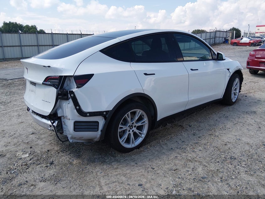 2021 Tesla Model y VIN 5YJYGDEE1MF192076 IAAI salvage auction — FRONT & REAR, Salvage (Georgia), sold $9,000 on 2026-07-09 (photo 4)