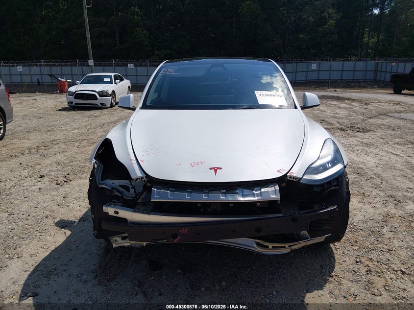 2021 Tesla Model y VIN 5YJYGDEE1MF192076 IAAI salvage auction — FRONT & REAR, Salvage (Georgia), sold $9,000 on 2026-07-09 (photo 6)