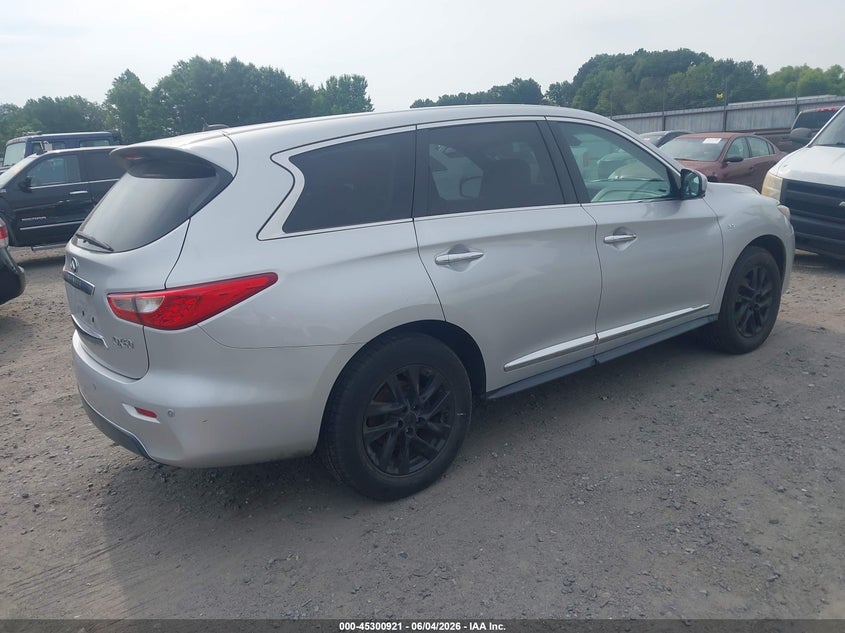 2014 Infiniti Qx60 VIN 5N1AL0MN4EC504392 IAAI salvage auction — NORMAL WEAR, Clear (Arkansas), sold $750 on 2026-07-17 (photo 4)