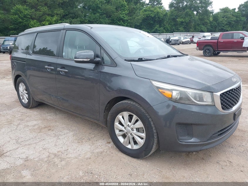 2016 Kia SEDONA VIN KNDMB5C17G6204248 IAAI salvage auction — RIGHT SIDE, Salvage Title, sold $1,450 on 2026-07-16 (photo 1)