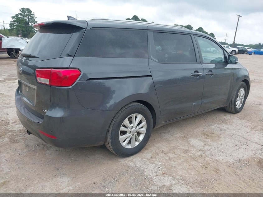 2016 Kia SEDONA VIN KNDMB5C17G6204248 IAAI salvage auction — RIGHT SIDE, Salvage Title, sold $1,450 on 2026-07-16 (photo 4)