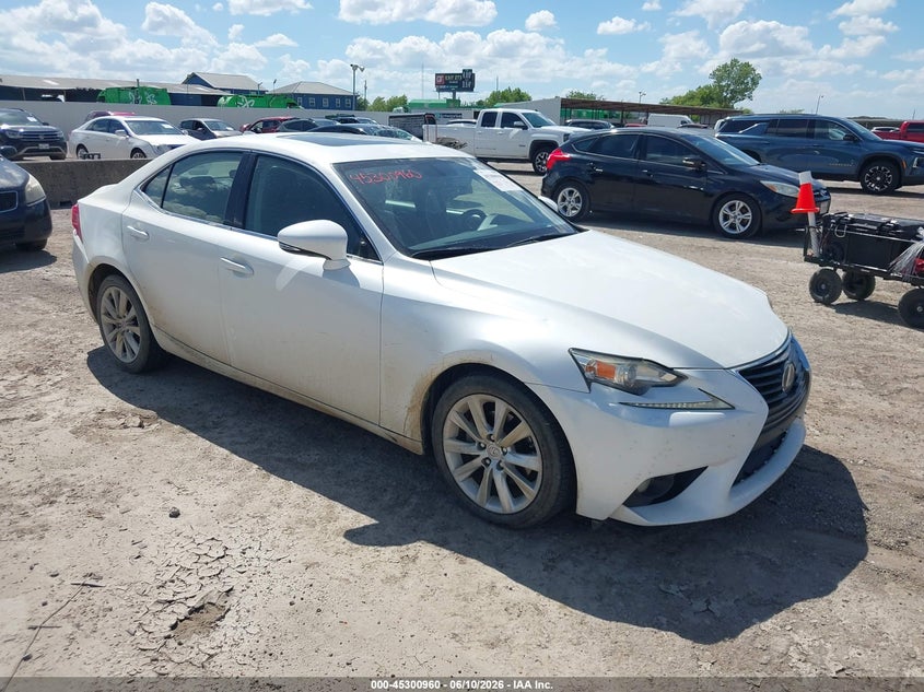 2014 Lexus Is VIN JTHBF1D26E5042898 IAAI salvage auction — HAIL, Original (Texas), sold $4,925 on 2026-07-24 (photo 1)