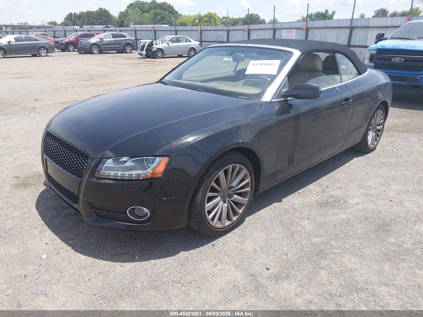 2012 Audi A5 VIN WAULFAFH9CN002199 IAAI salvage auction — REAR END, Clear (Mississippi), sold $975 on 2026-07-29 (photo 2)