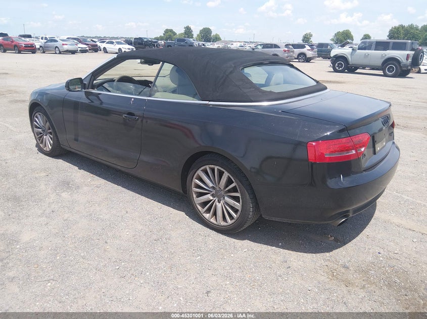 2012 Audi A5 VIN WAULFAFH9CN002199 IAAI salvage auction — REAR END, Clear (Mississippi), sold $975 on 2026-07-29 (photo 3)