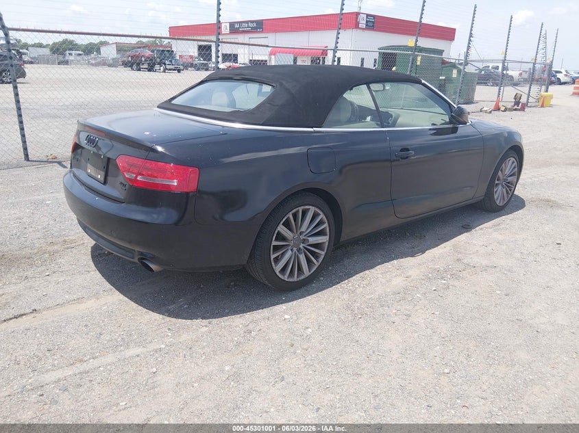 2012 Audi A5 VIN WAULFAFH9CN002199 IAAI salvage auction — REAR END, Clear (Mississippi), sold $975 on 2026-07-29 (photo 4)