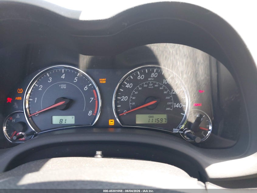 2012 Toyota Corolla VIN 5YFBU4EE4CP016270 IAAI salvage auction — NORMAL WEAR, Salvage (California), sold $775 on 2026-07-29 (photo 7)