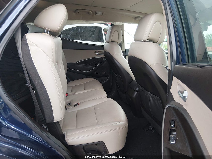 2017 Hyundai Santa fe VIN 5XYZU3LB3HG412882 IAAI salvage auction — LEFT REAR, Salvage Title, sold $2,050 on 2026-07-14 (photo 8)