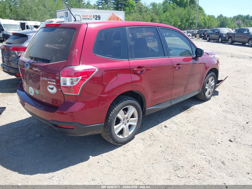 2015 Subaru Forester VIN JF2SJAAC9FH821047 IAAI salvage auction — FRONT END, Salvage Title, sold $600 on 2026-07-17 (photo 4)