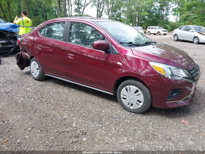 2021 Mitsubishi Mirage VIN ML32FUFJ6MHF02815 IAAI salvage auction — REAR END, Salvage (Virginia), sold $2,450 on 2026-07-28 (photo 1)