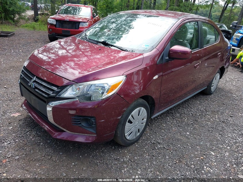 2021 Mitsubishi Mirage VIN ML32FUFJ6MHF02815 IAAI salvage auction — REAR END, Salvage (Virginia), sold $2,450 on 2026-07-28 (photo 2)