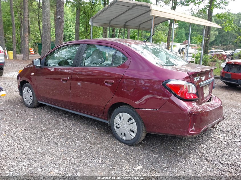 2021 Mitsubishi Mirage VIN ML32FUFJ6MHF02815 IAAI salvage auction — REAR END, Salvage (Virginia), sold $2,450 on 2026-07-28 (photo 3)