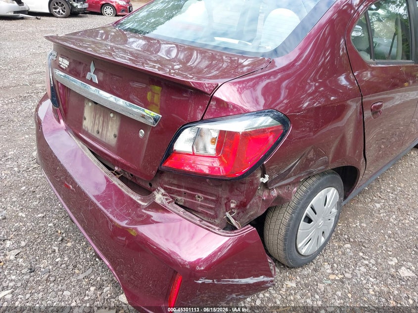 2021 Mitsubishi Mirage VIN ML32FUFJ6MHF02815 IAAI salvage auction — REAR END, Salvage (Virginia), sold $2,450 on 2026-07-28 (photo 6)