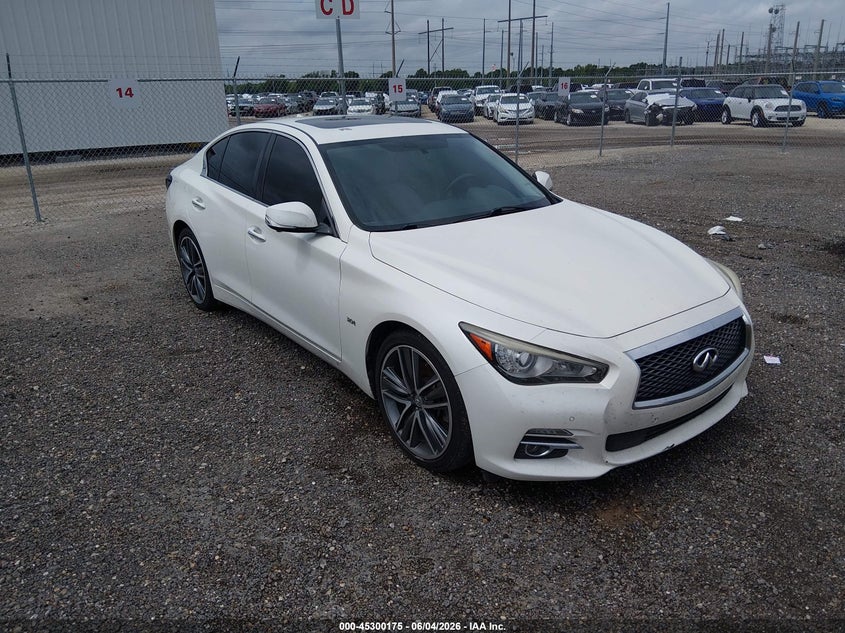 2017 Infiniti Q50 VIN JN1EV7AR5HM836326 IAAI salvage auction — MECHANICAL, Salvage (Louisiana), sold $1,050 on 2026-07-29 (photo 1)