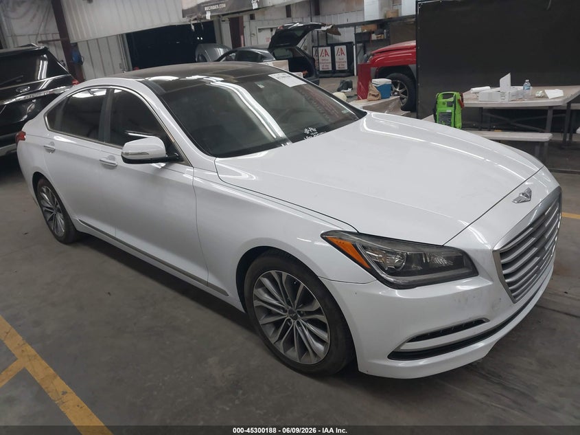 2015 Hyundai Genesis VIN KMHGN4JE6FU034684 IAAI salvage auction — REAR END, Salvage Title, sold $500 on 2026-07-21 (photo 1)