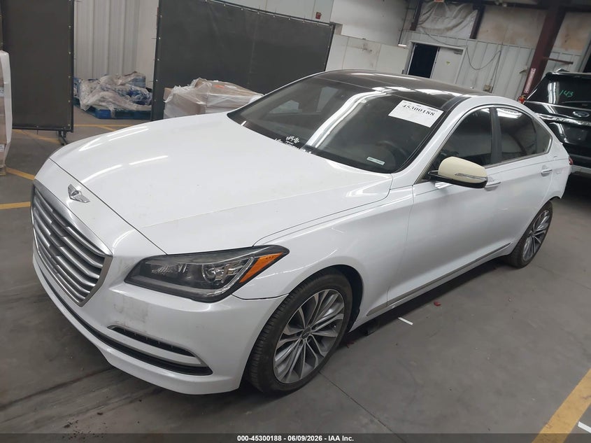 2015 Hyundai Genesis VIN KMHGN4JE6FU034684 IAAI salvage auction — REAR END, Salvage Title, sold $500 on 2026-07-21 (photo 2)