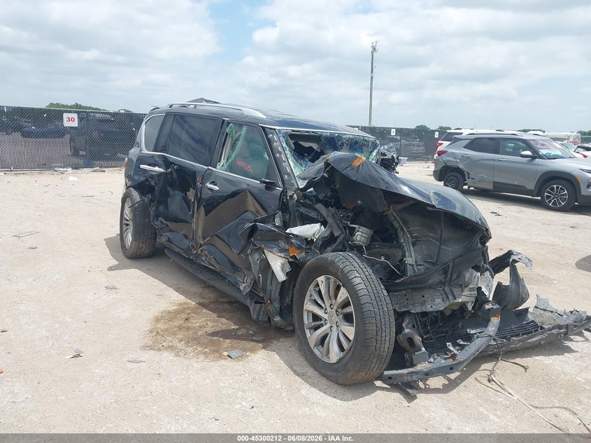 2017 Infiniti Qx80 VIN JN8AZ2NF7H9640592 IAAI salvage auction — ALL OVER, Non-Repairable (Texas), sold $175 on 2026-07-28 (photo 1)
