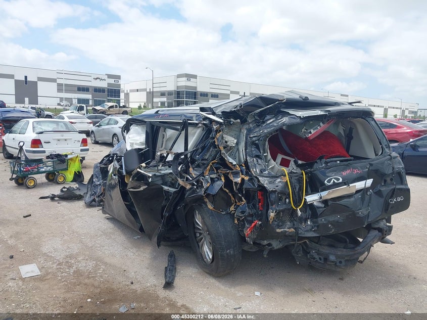 2017 Infiniti Qx80 VIN JN8AZ2NF7H9640592 IAAI salvage auction — ALL OVER, Non-Repairable (Texas), sold $175 on 2026-07-28 (photo 3)