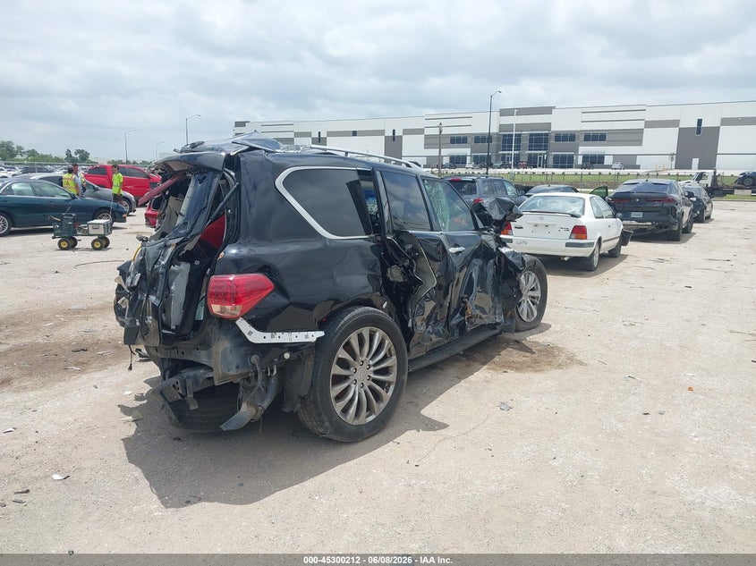 2017 Infiniti Qx80 VIN JN8AZ2NF7H9640592 IAAI salvage auction — ALL OVER, Non-Repairable (Texas), sold $175 on 2026-07-28 (photo 4)