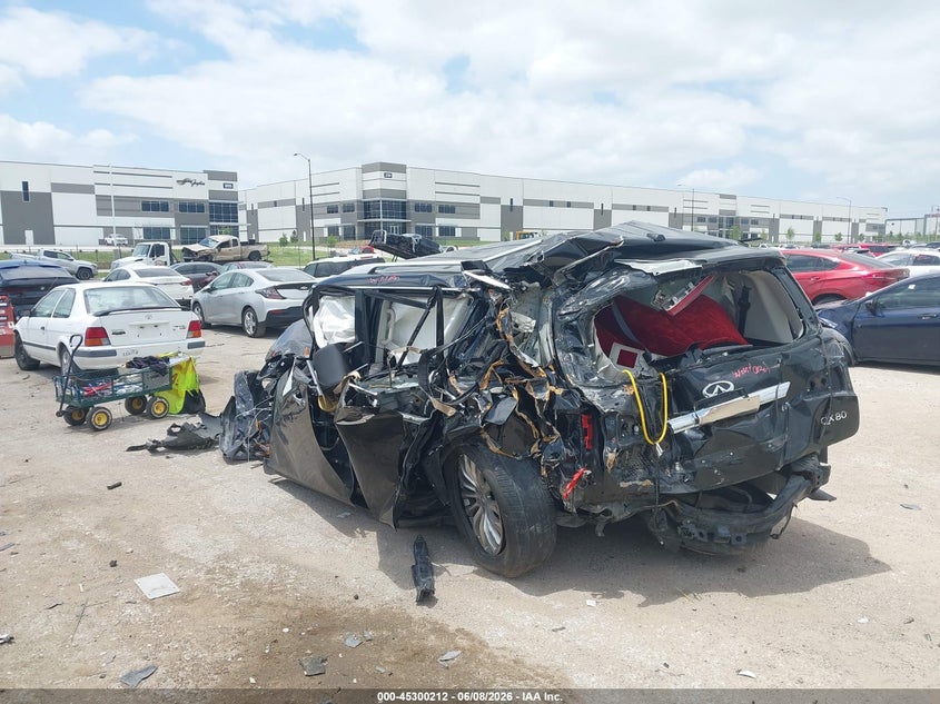 2017 Infiniti Qx80 VIN JN8AZ2NF7H9640592 IAAI salvage auction — ALL OVER, Non-Repairable (Texas), sold $175 on 2026-07-28 (photo 6)
