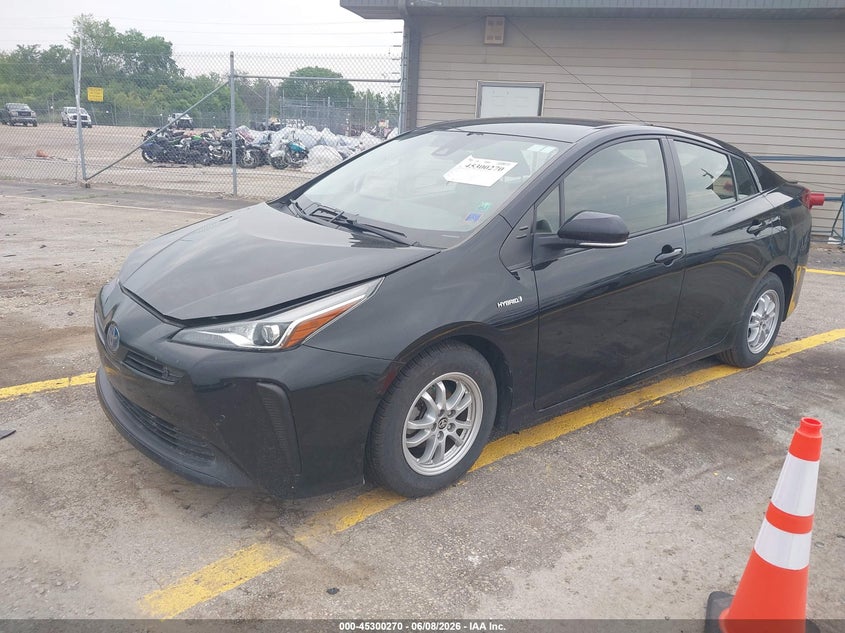 2021 Toyota Prius VIN JTDKAMFU3M3141687 IAAI salvage auction — REAR END, Salvage Title, sold $6,475 on 2026-07-09 (photo 2)