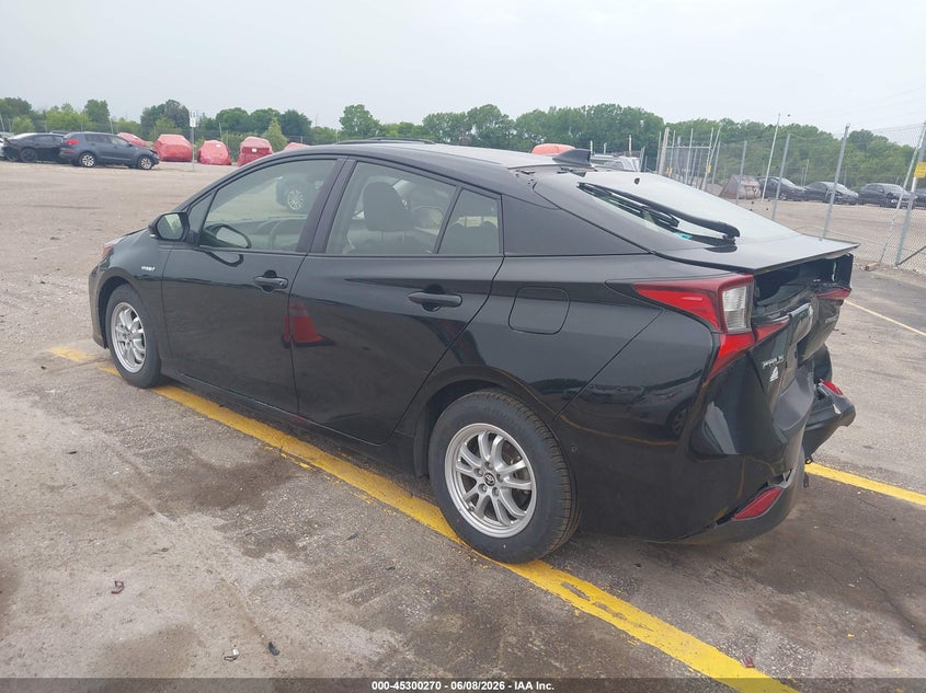 2021 Toyota Prius VIN JTDKAMFU3M3141687 IAAI salvage auction — REAR END, Salvage Title, sold $6,475 on 2026-07-09 (photo 3)