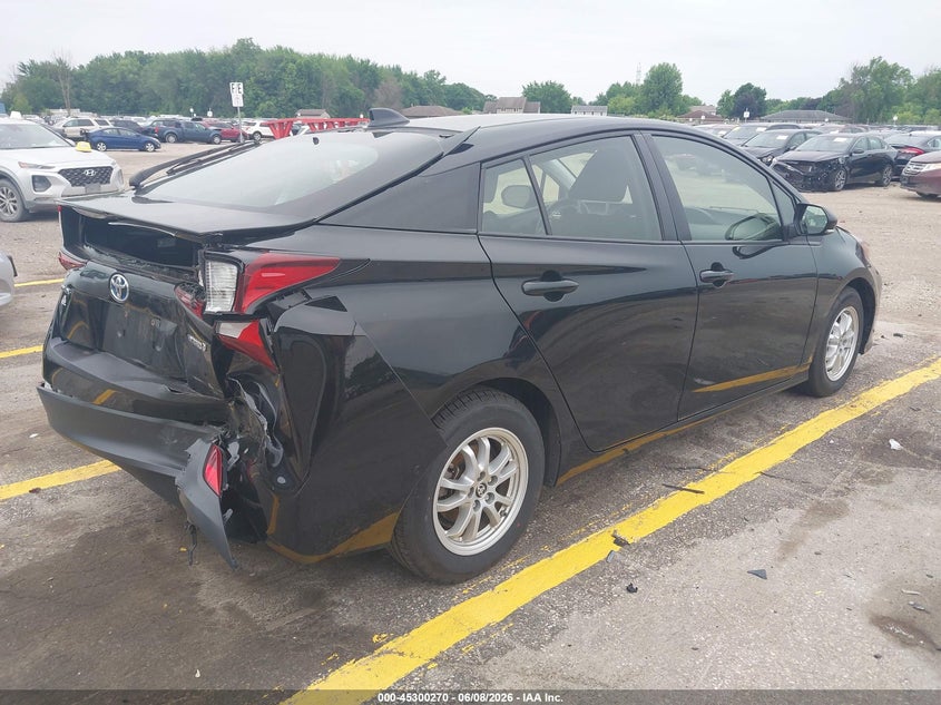 2021 Toyota Prius VIN JTDKAMFU3M3141687 IAAI salvage auction — REAR END, Salvage Title, sold $6,475 on 2026-07-09 (photo 4)