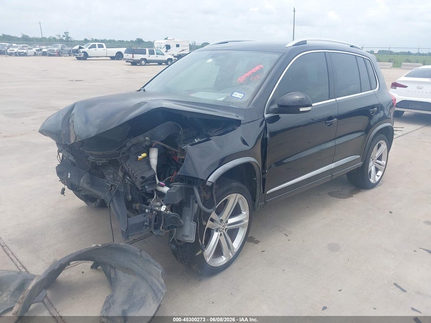 2014 Volkswagen Tiguan VIN WVGAV3AX9EW055744 IAAI salvage auction — FRONT END, Salvage Title, sold $375 on 2026-07-17 (photo 2)