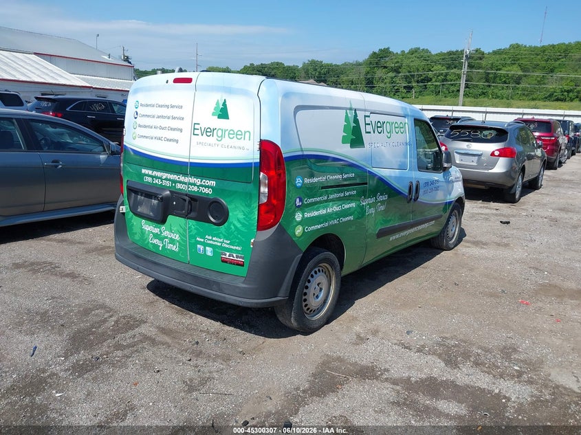 2015 Ram Promaster city VIN ZFBERFAT2F6198211 IAAI salvage auction — HAIL, Salvage (Iowa), sold $1,250 on 2026-08-03 (photo 4)