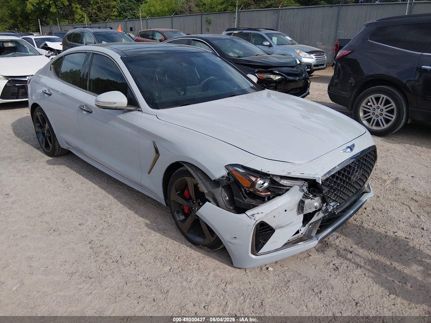 2019 Genesis G70 VIN KMTG34LE9KU026145 IAAI salvage auction — RIGHT FRONT, Salvage Title, sold $5,550 on 2026-07-22 (photo 1)
