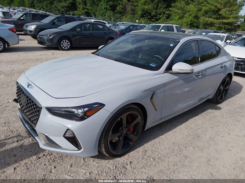 2019 Genesis G70 VIN KMTG34LE9KU026145 IAAI salvage auction — RIGHT FRONT, Salvage Title, sold $5,550 on 2026-07-22 (photo 2)
