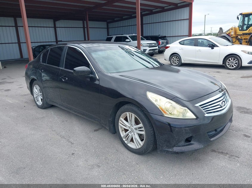 2012 Infiniti G VIN JN1CV6AP4CM626518 IAAI salvage auction — LEFT FRONT, Salvage Title, sold $325 on 2026-07-22 (photo 1)