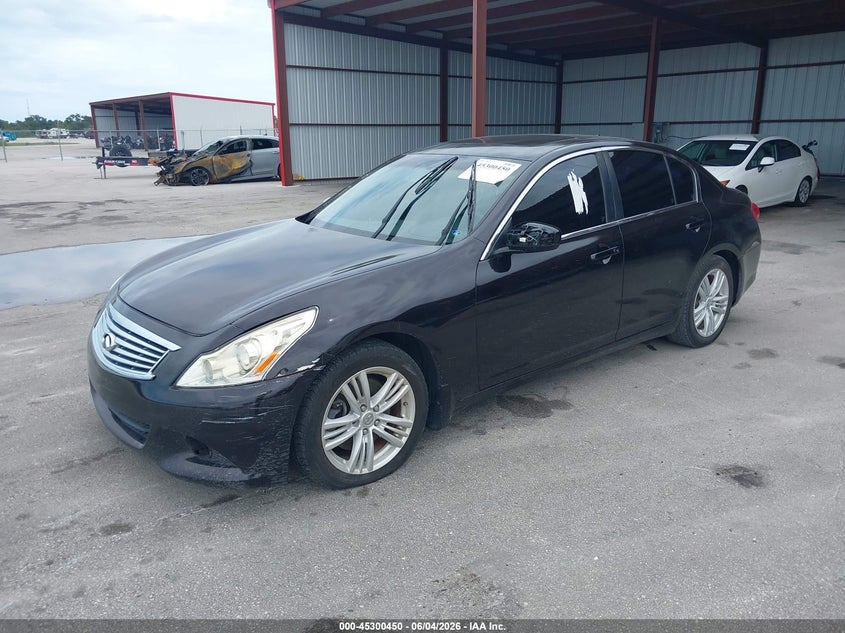 2012 Infiniti G VIN JN1CV6AP4CM626518 IAAI salvage auction — LEFT FRONT, Salvage Title, sold $325 on 2026-07-22 (photo 2)